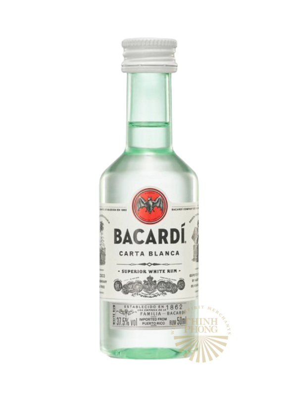 Bacardi Carta Blanca Superior White Rum 50 ml